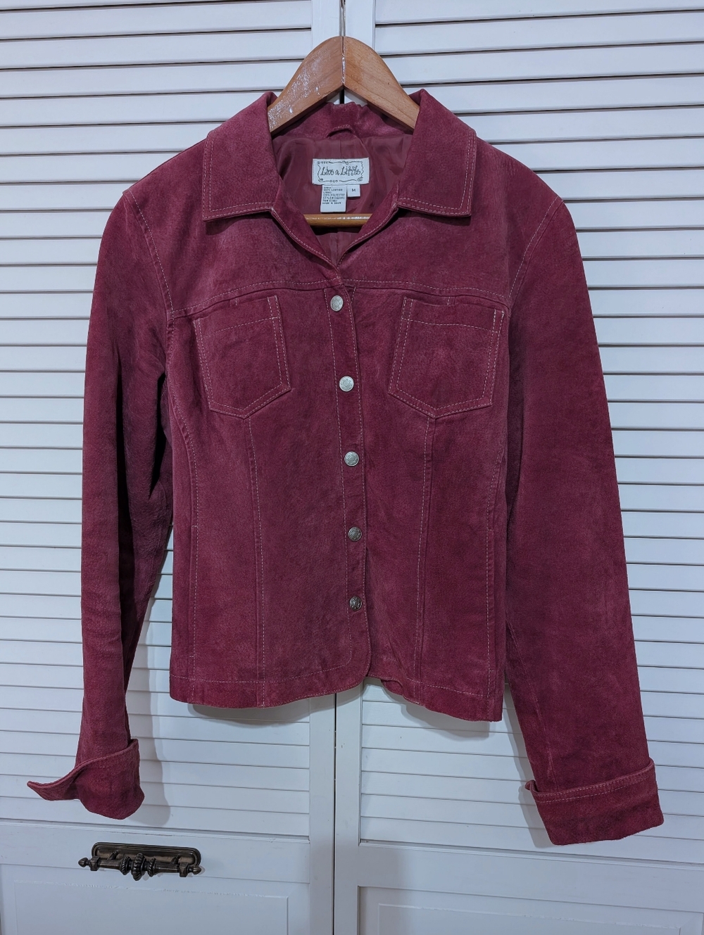 GUC Vintage Raspberry Suede Jacket - Coastal Cowgirl. Size M.